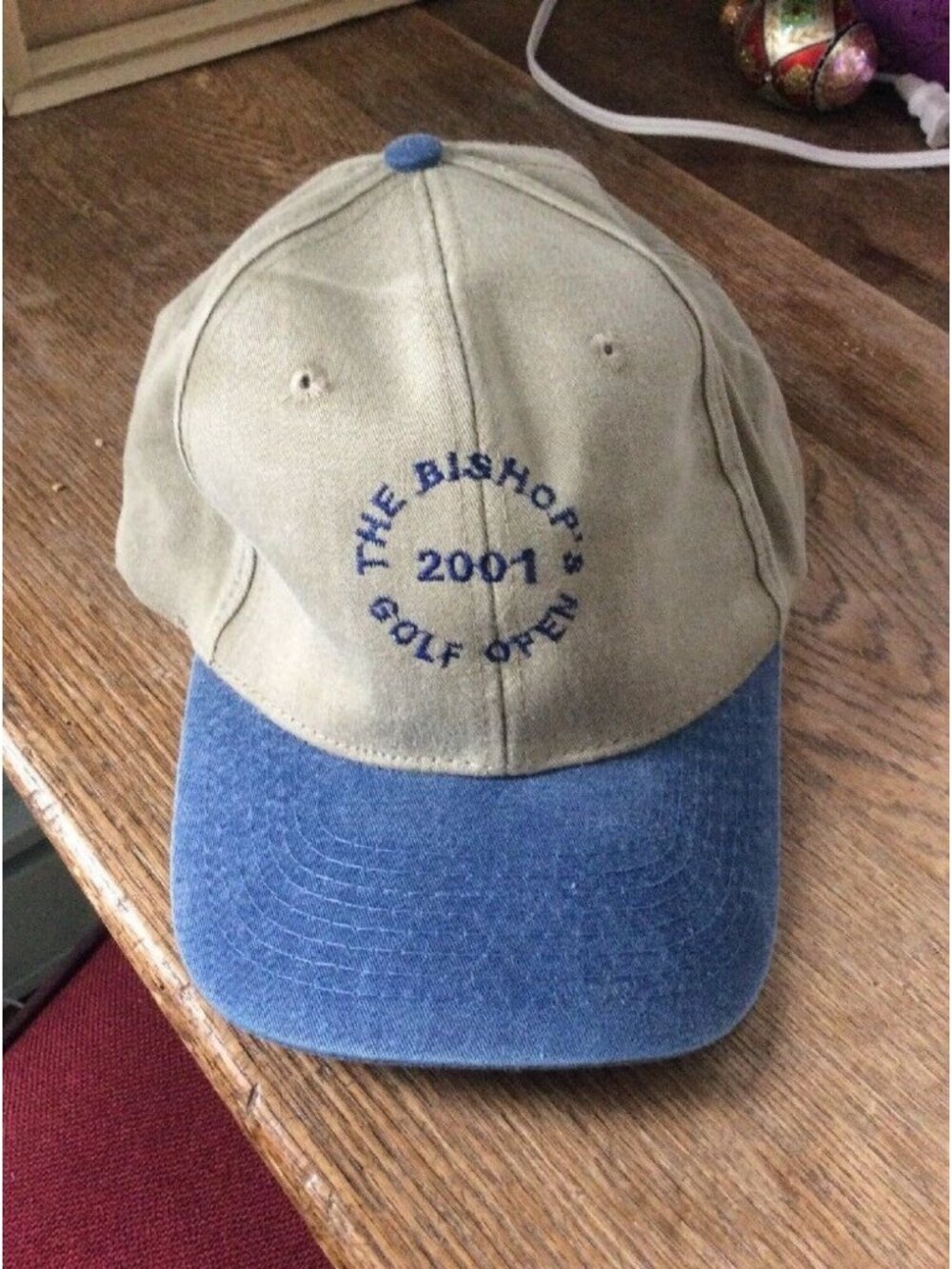 Topper's Baseball Cap Hat Bishops Open Shetucket Golf Open 2001 Denim Canvas